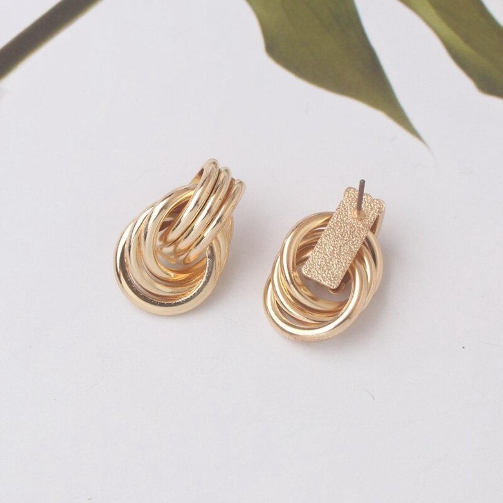 Earrings Woman Cicle Stud Top Bohemian Hoop Drop Cute Trendy Jewelry - Picture 3 of 7